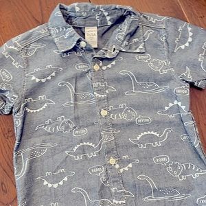 Carters Boy’s button down Dino shirt 5T